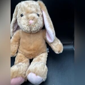 Build A Bear Plush Bunny Pawlette Brown Pink Paws Rabbit Stuffed Animal Cut Tags